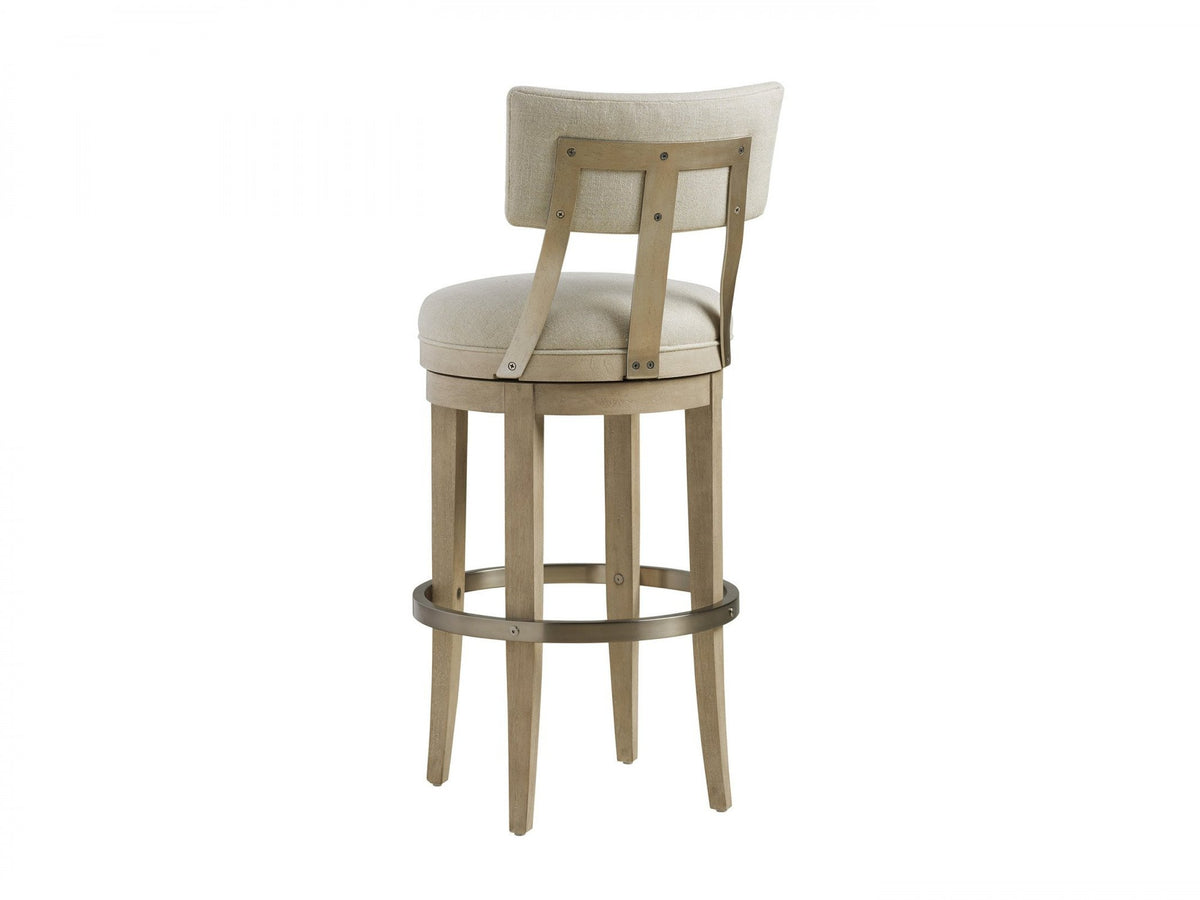 Barclay Butera Malibu Cliffside Swivel Upholstered Bar Stool Customizable