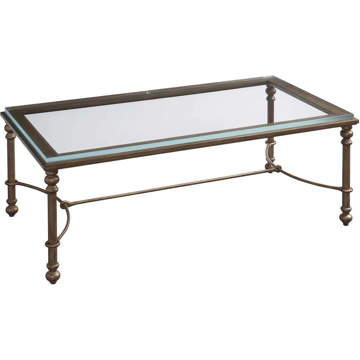 Barclay Butera Laguna Bluff Metal And Glass Cocktail Table