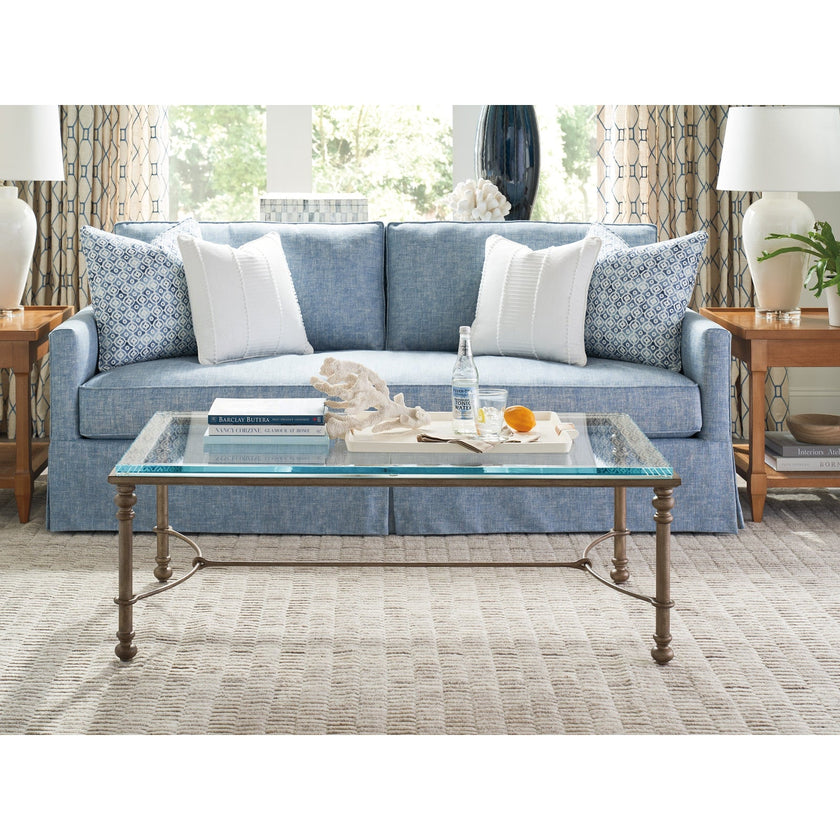 Barclay Butera Laguna Bluff Metal And Glass Cocktail Table