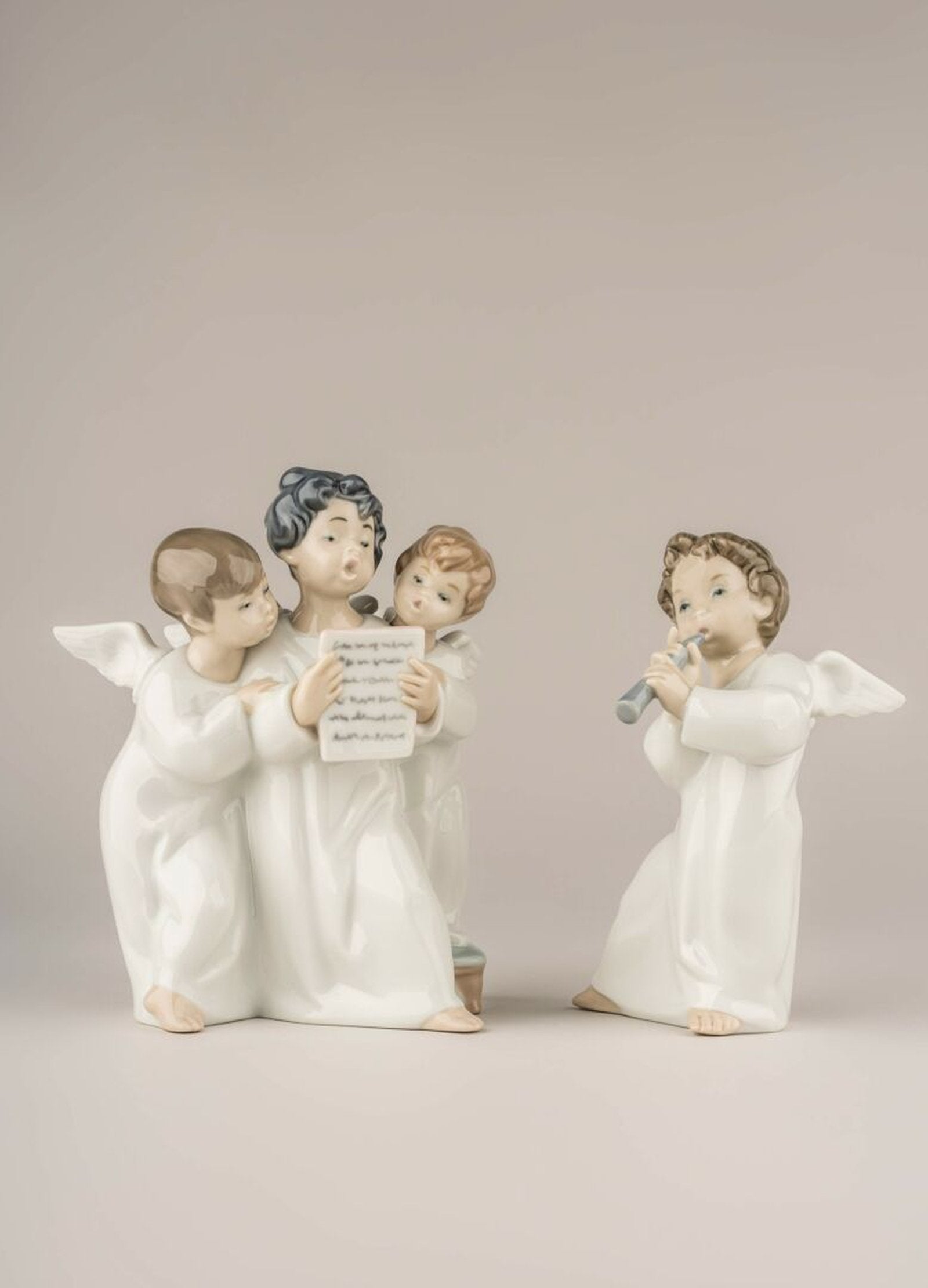 Lladro Angel with Flute Figurine