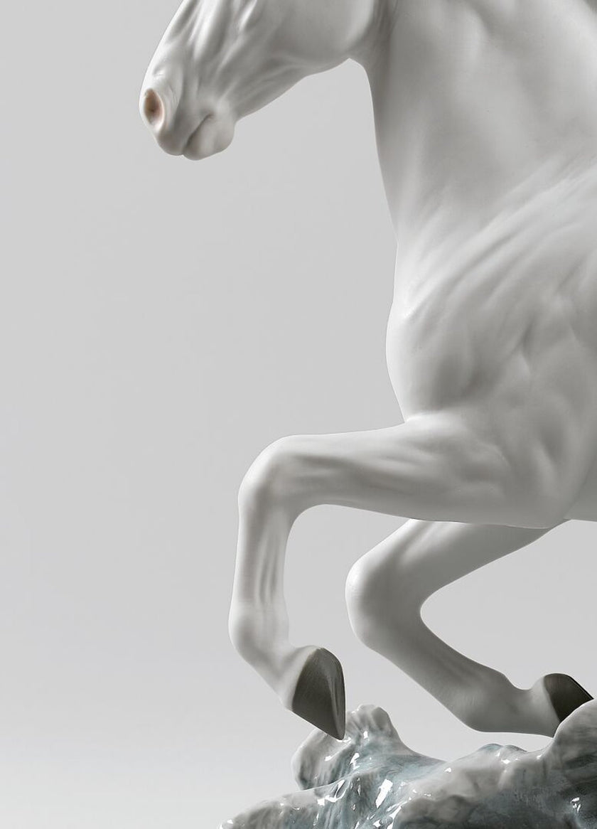 Lladro Riding her horse on the seashore Horse & Woman Figurine