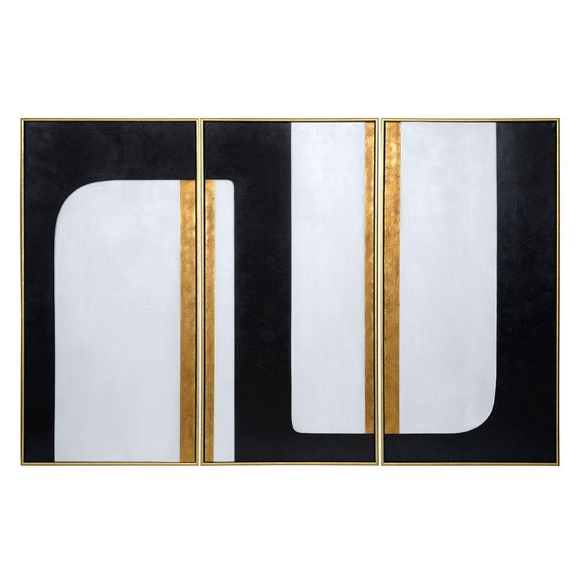 Sunpan The Path (Set Of 3) - Gold Floater Frame