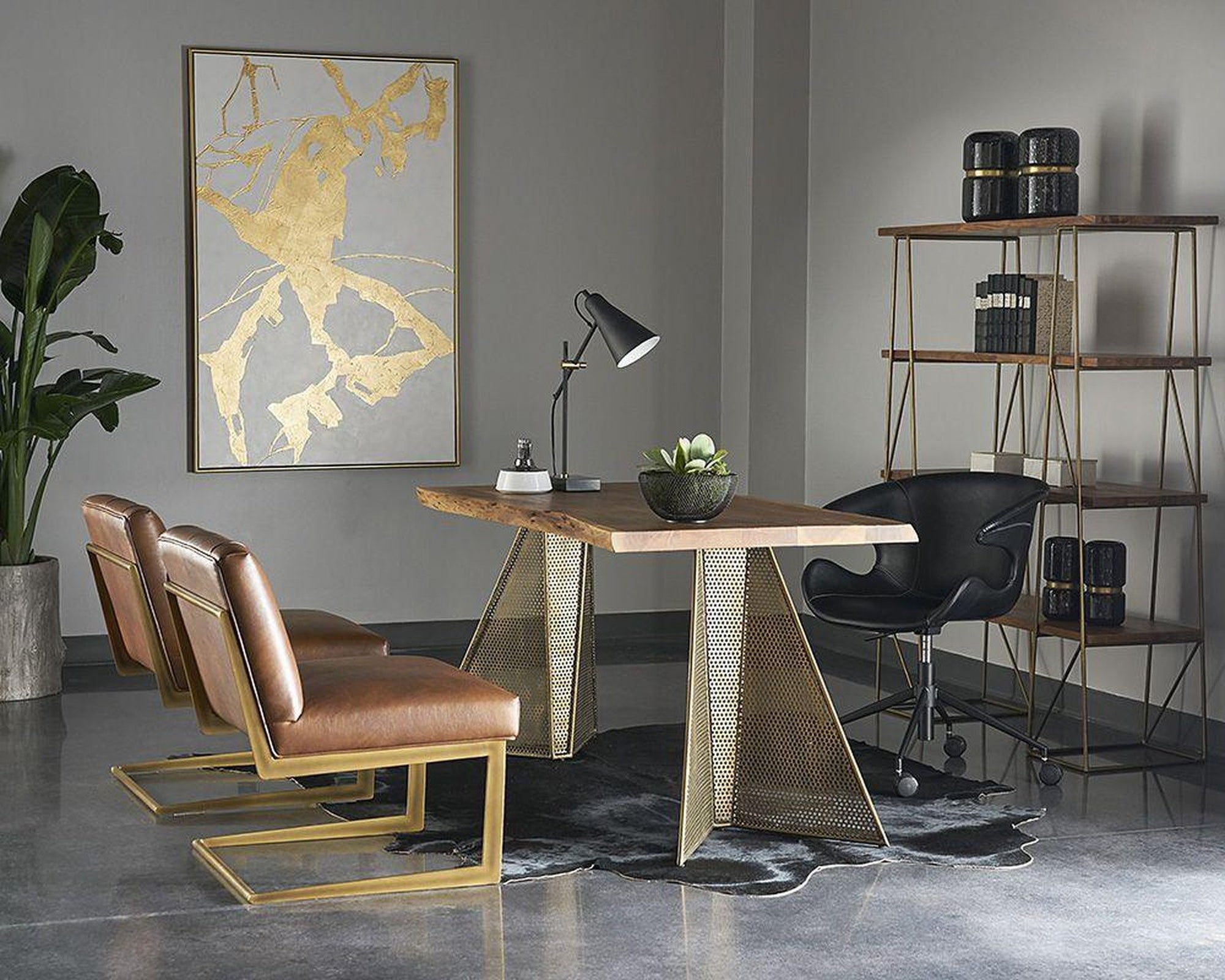 Sunpan Fractured Fix - Gold Floater Frame