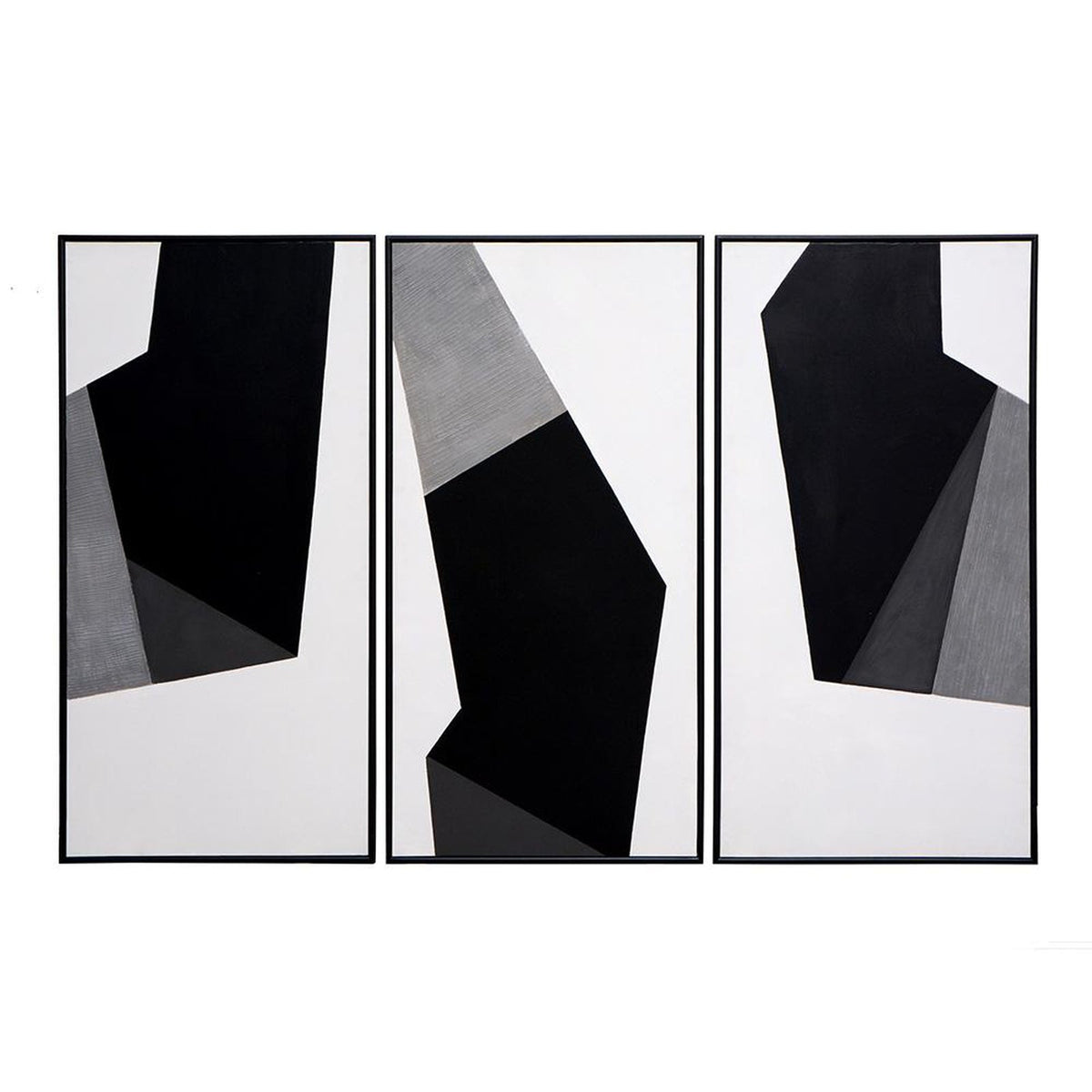 Sunpan Geo Forms (Set of 3) - 30" x 60" - Black Floater Frame Clearance