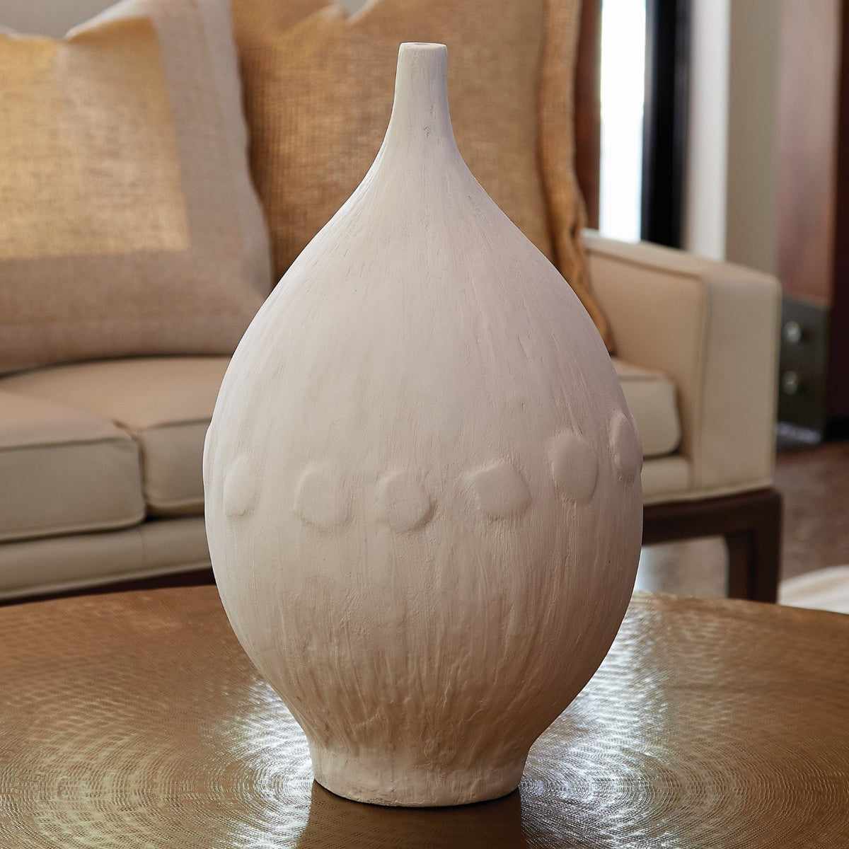 Global Views White Plaster Modernist Vase