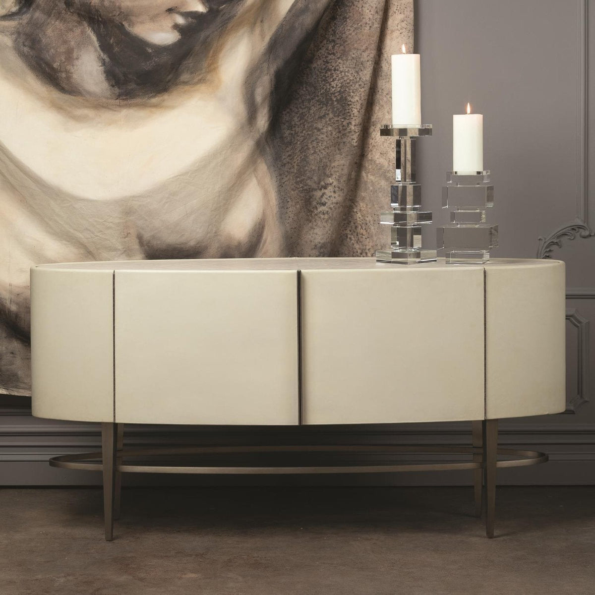 Global Views Ellipse Ebony Sideboard