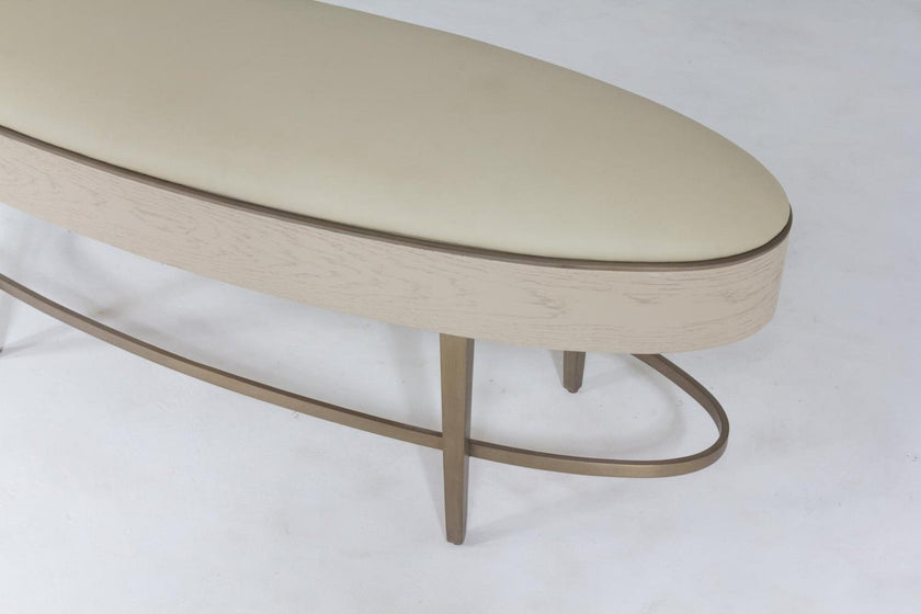 Global Views Ivory Ellipse Bench