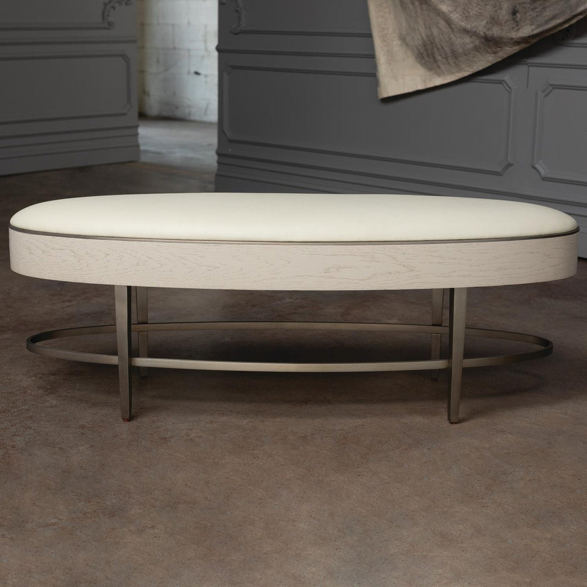 Global Views Ivory Ellipse Bench