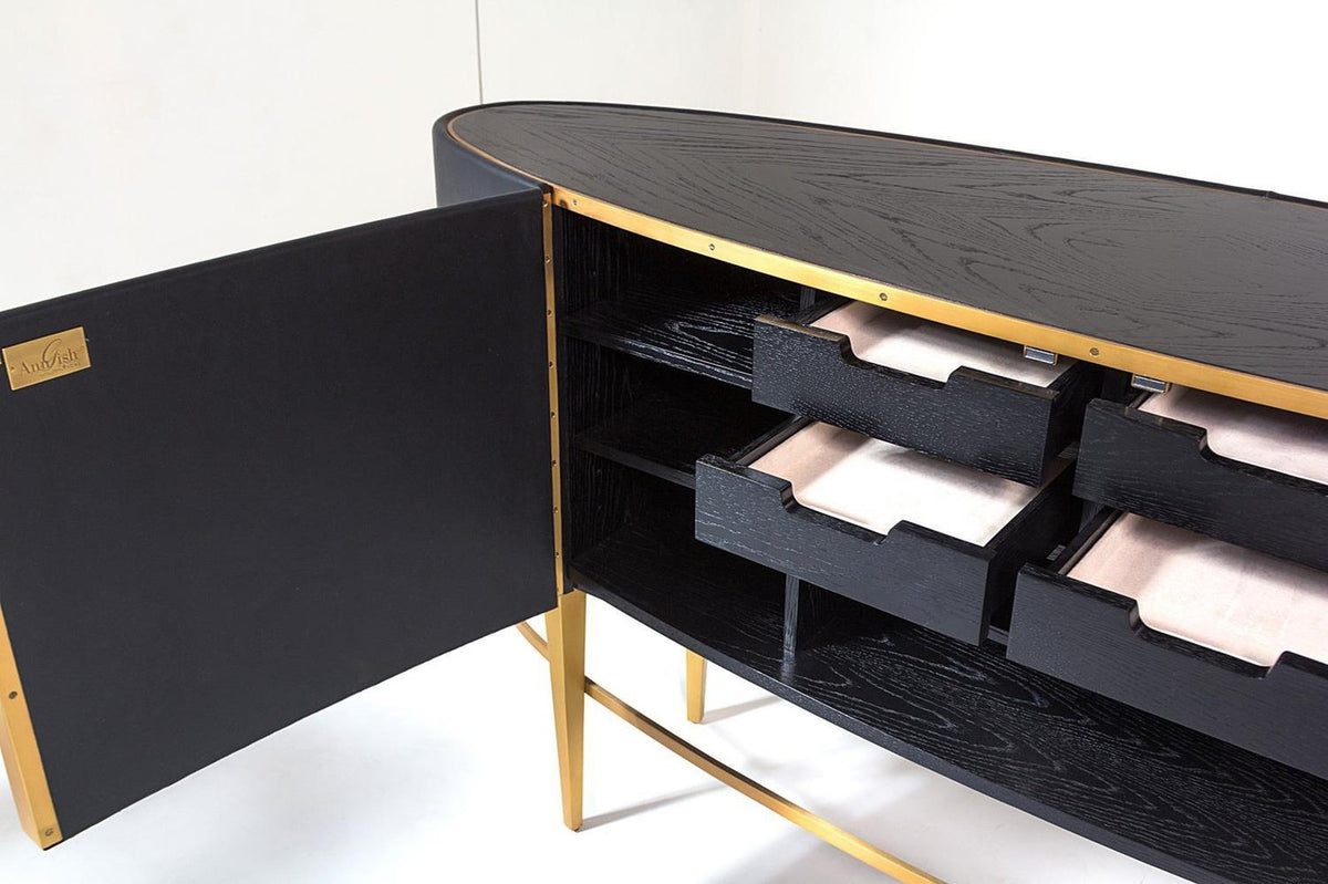 Global Views Ellipse Ebony Sideboard