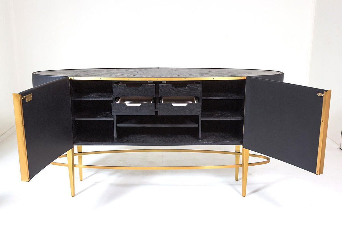 Global Views Ellipse Ebony Sideboard