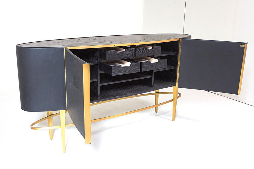 Global Views Ellipse Ebony Sideboard