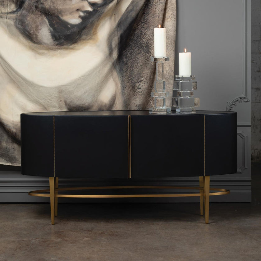 Global Views Ellipse Ebony Sideboard