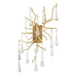 John Richard Brass and Glass Teardrop Two-Light Wall Sconce
