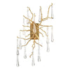 John Richard Brass and Glass Teardrop Two-Light Wall Sconce