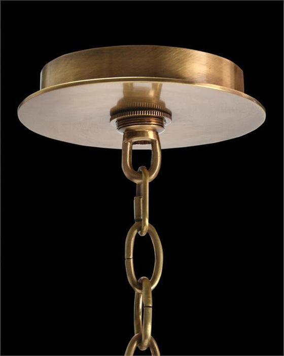 John Richard Acrylic and Brass Ten-Light Chandelier