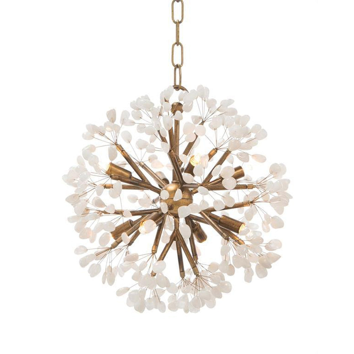 John Richard Ceres: Quartz Crystal Spherical Eight-Light Chandelier