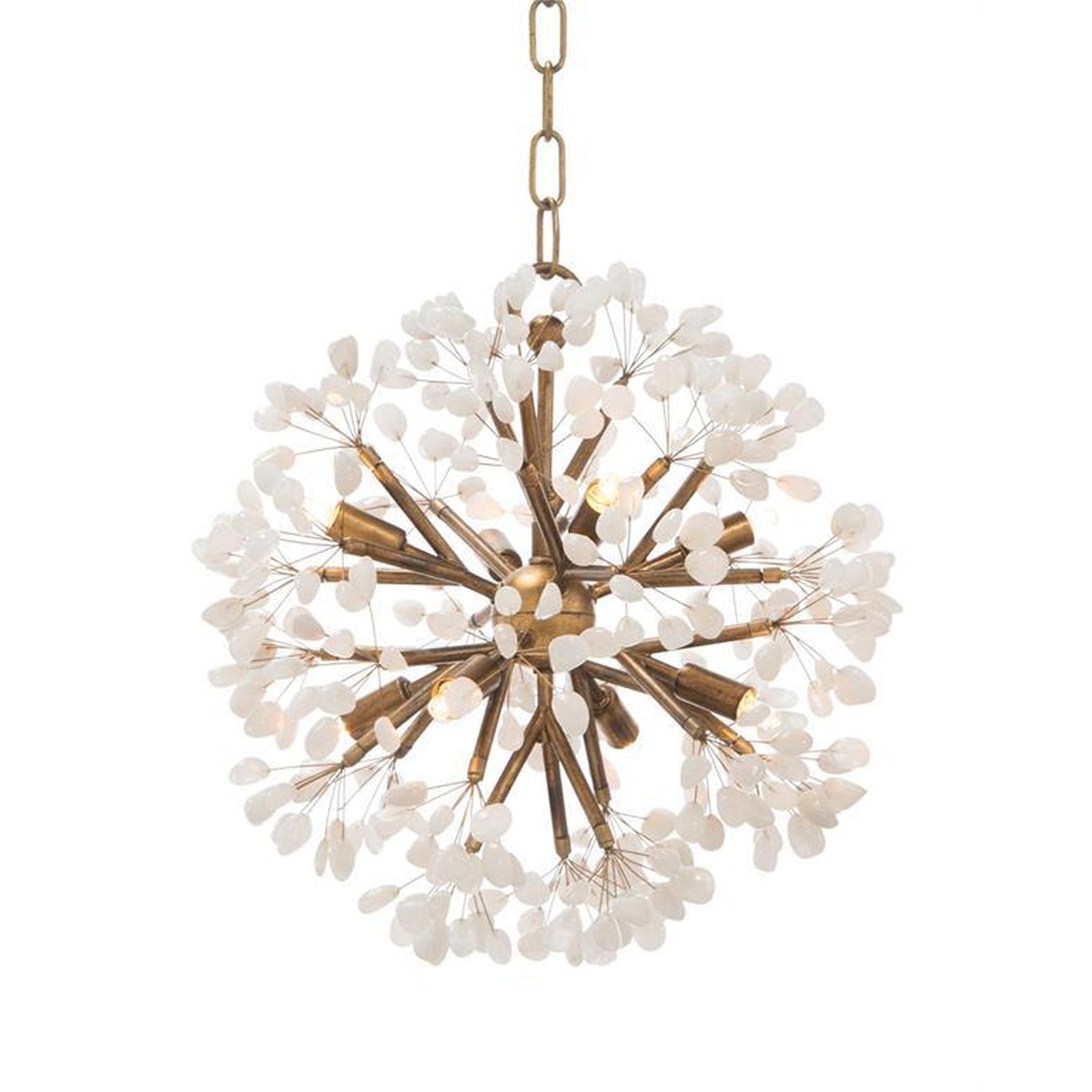 John Richard Ceres: Quartz Crystal Spherical Eight-Light Chandelier