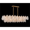John Richard Frosted Glass Petal Horizontal Twenty-Four-Light Chandelier
