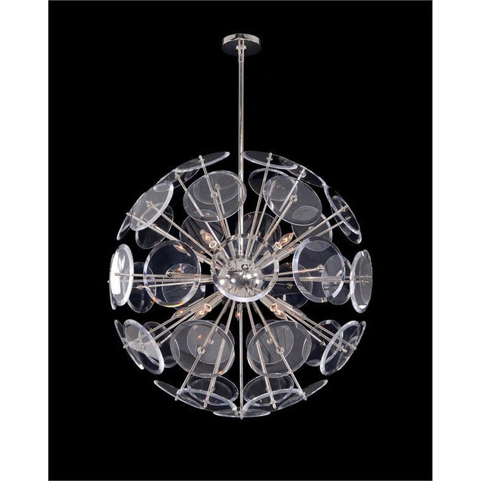 John Richard Genesis: Acrylic Sphere Ten-Light Pendant