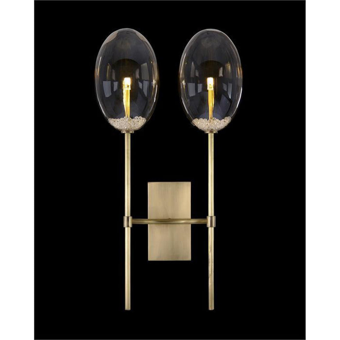 John Richard Echo: Glass Globe Two-Light Wall Sconce