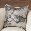Global Views Shimmer Snake Skin Pillow Silver