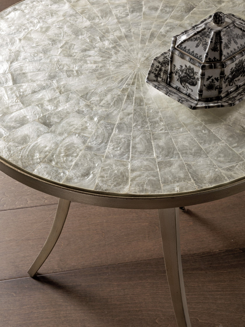 Artistica Home Capiz Round End Table