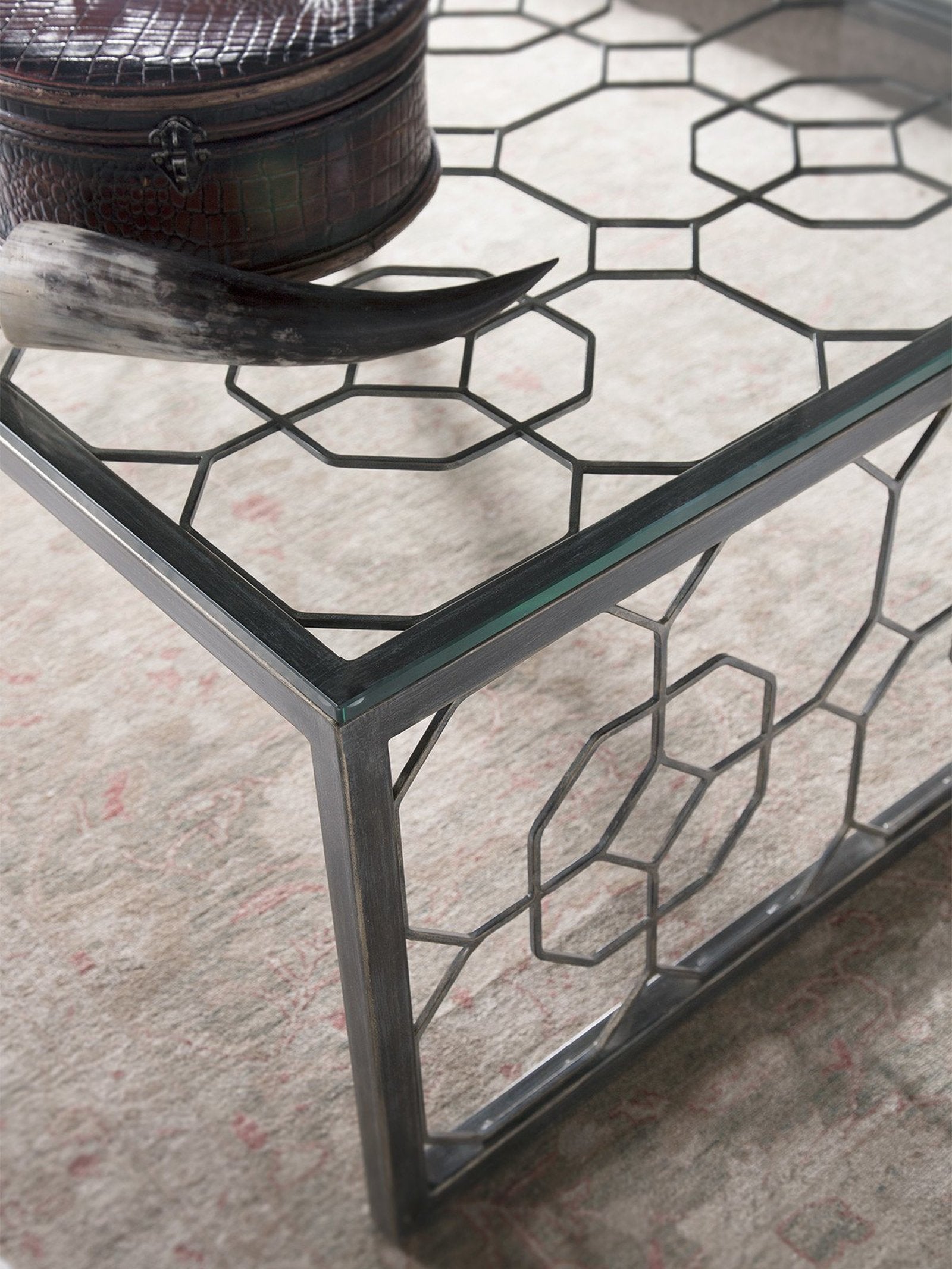 Artistica Home Honeycomb Rectangular Cocktail Table DSC