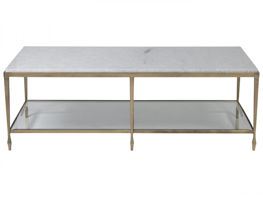 Artistica Home Sashay Gold Rectangular Cocktail Table