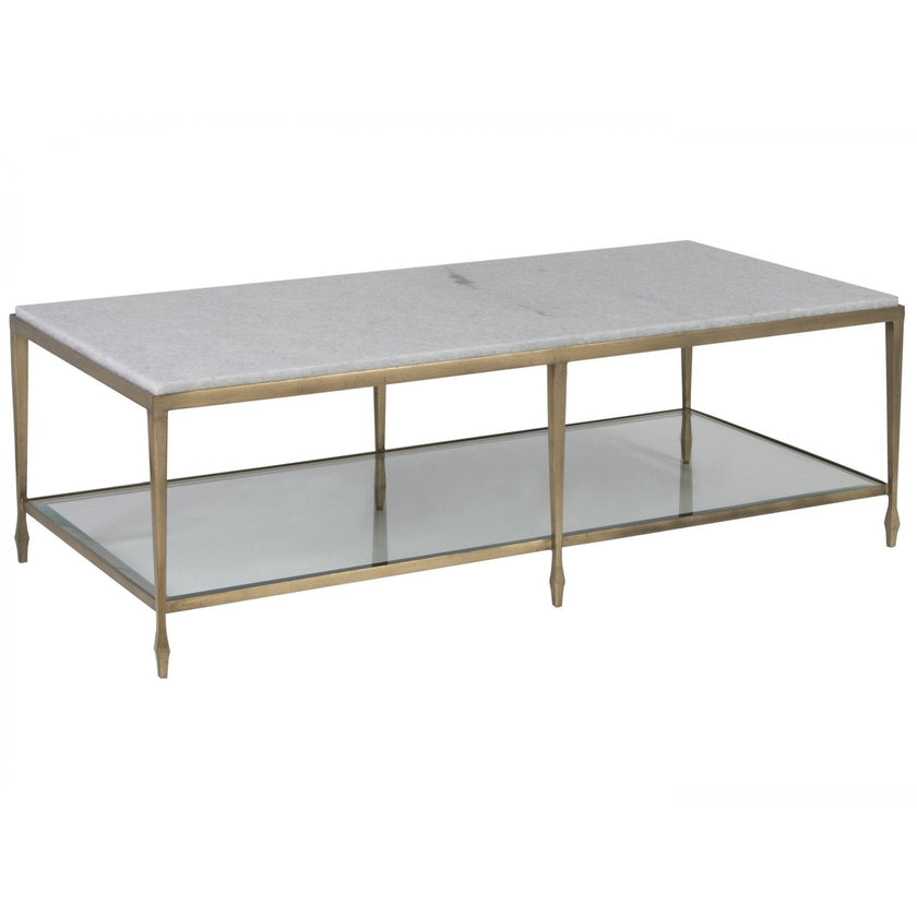 Artistica Home Sashay Gold Rectangular Cocktail Table