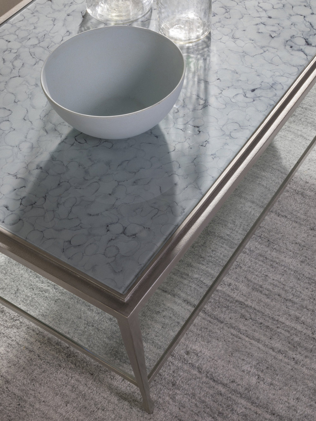 Artistica Home Sashay Silver Rectangular Cocktail Table