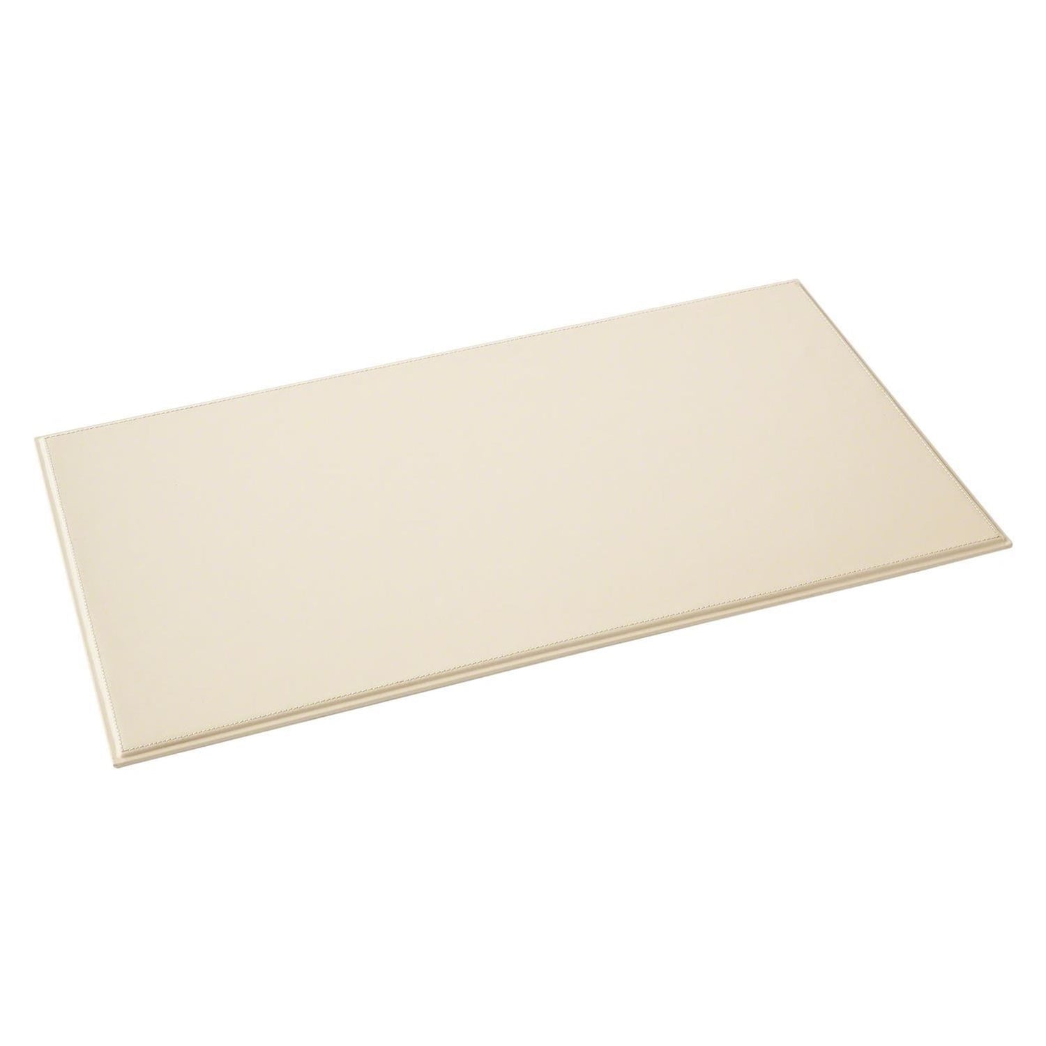 Global Views Refined Leather Desk Blotter-Ivory