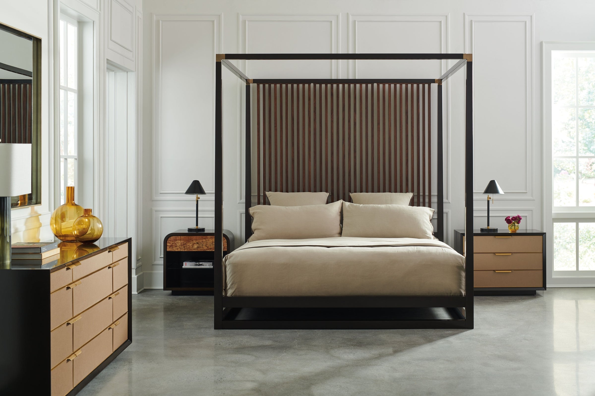 Caracole Classic Pinstripe Bed
