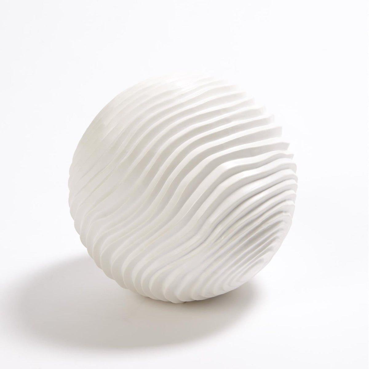 Global Views Matte White Varenne Sphere