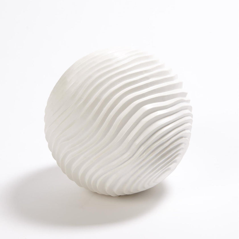 Global Views Matte White Varenne Sphere