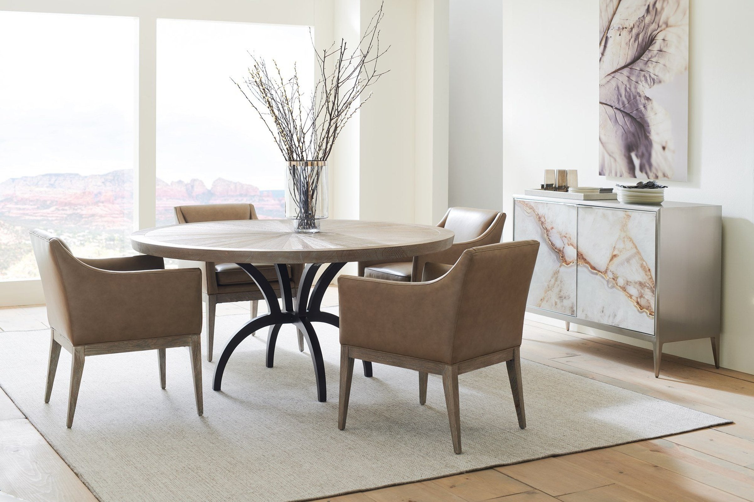 Caracole Classic Rough and Ready 54 Dining Table INV