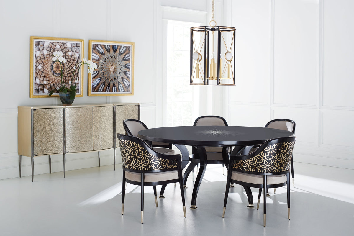 Caracole Classic Total Eclipse Dining Table Open Box Item - 60 Inch