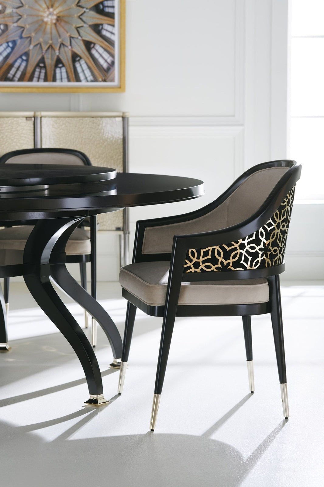 Caracole Classic Total Eclipse Dining Table Open Box Item - 60 Inch