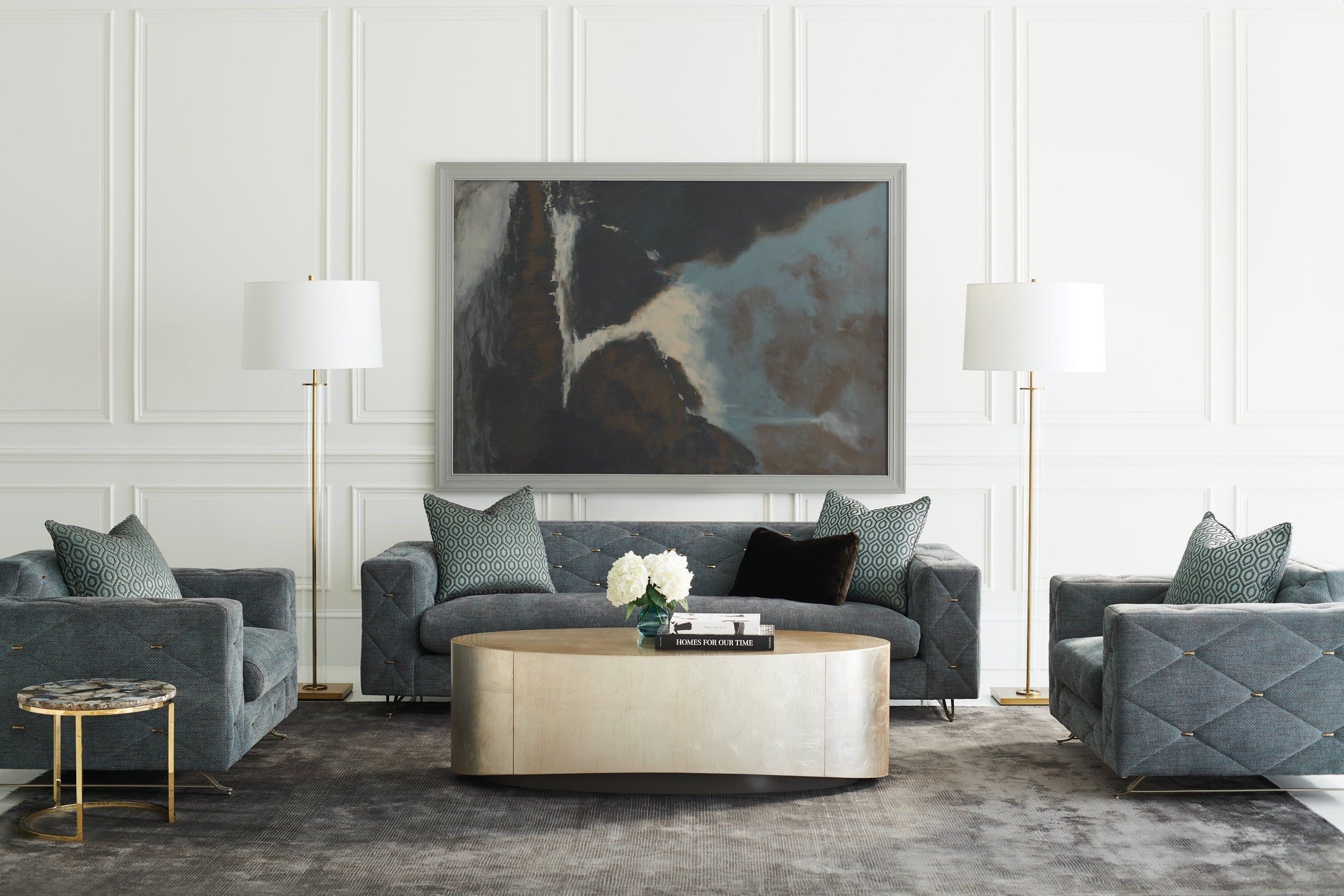 Caracole Come Oval Here Cocktail Table