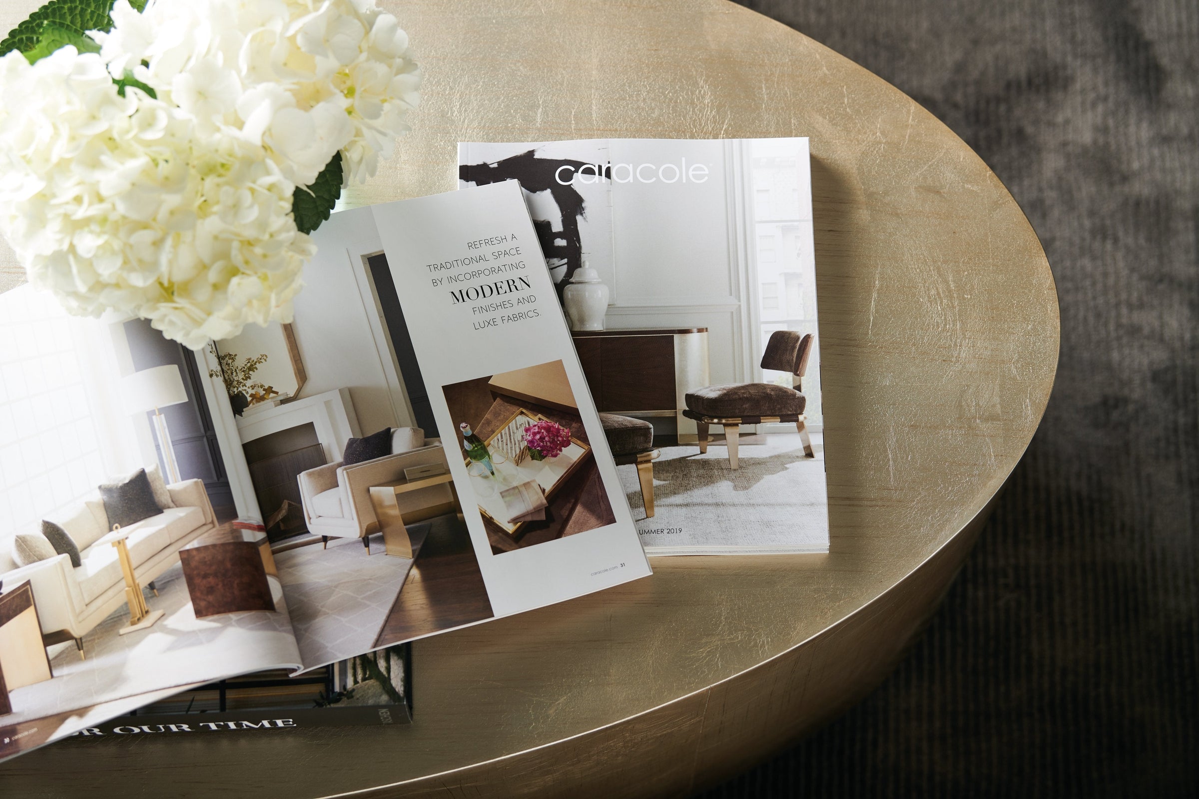 Caracole Come Oval Here Cocktail Table