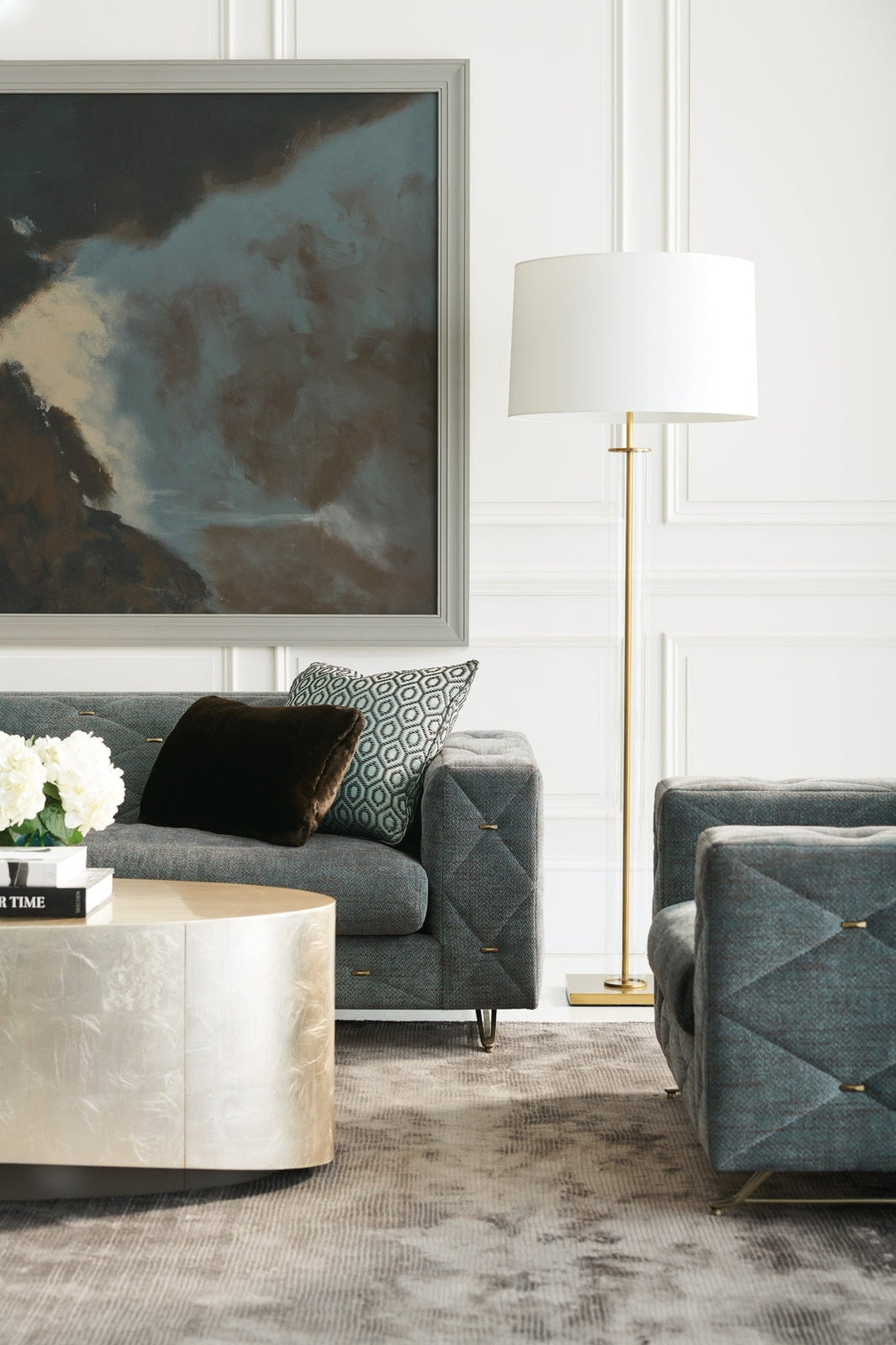 Caracole Come Oval Here Cocktail Table