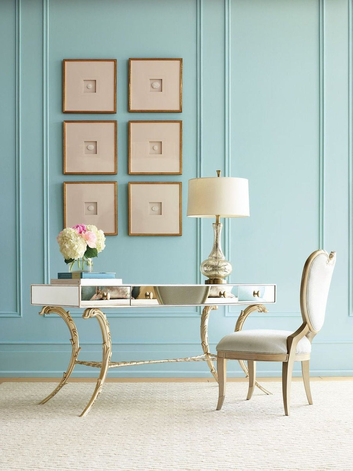 Caracole Compositions Fontainebleau Center Side Chair - Set of 2