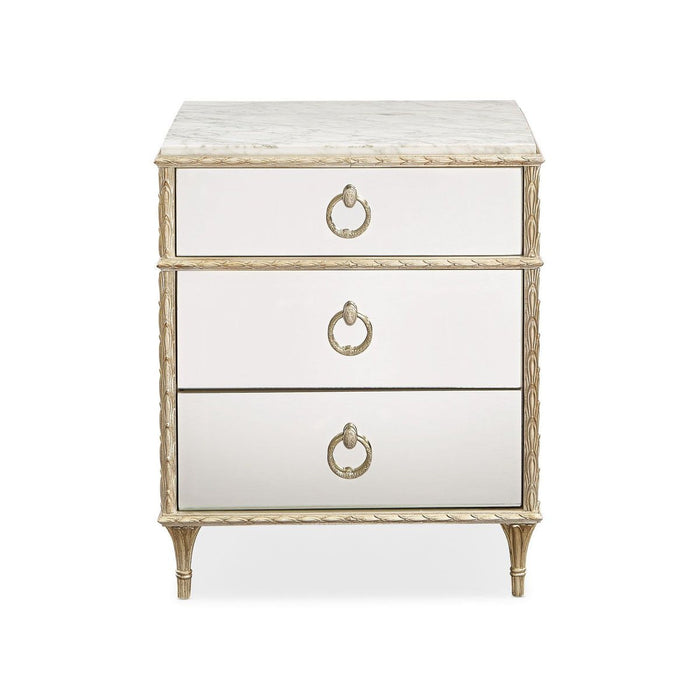 Caracole Compositions Fontainebleau Three Drawer Nightstand