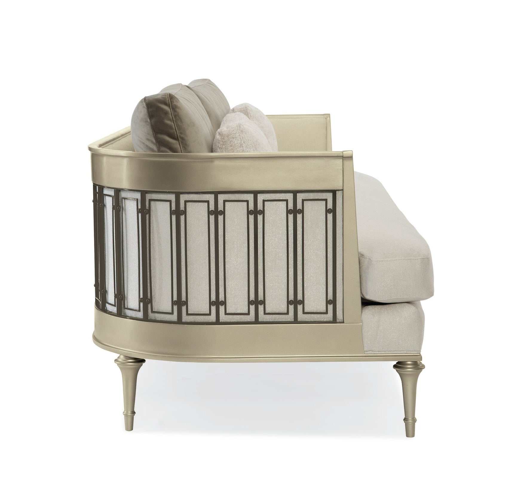 Caracole Upholstery Quit Your Metal-ing Sofa