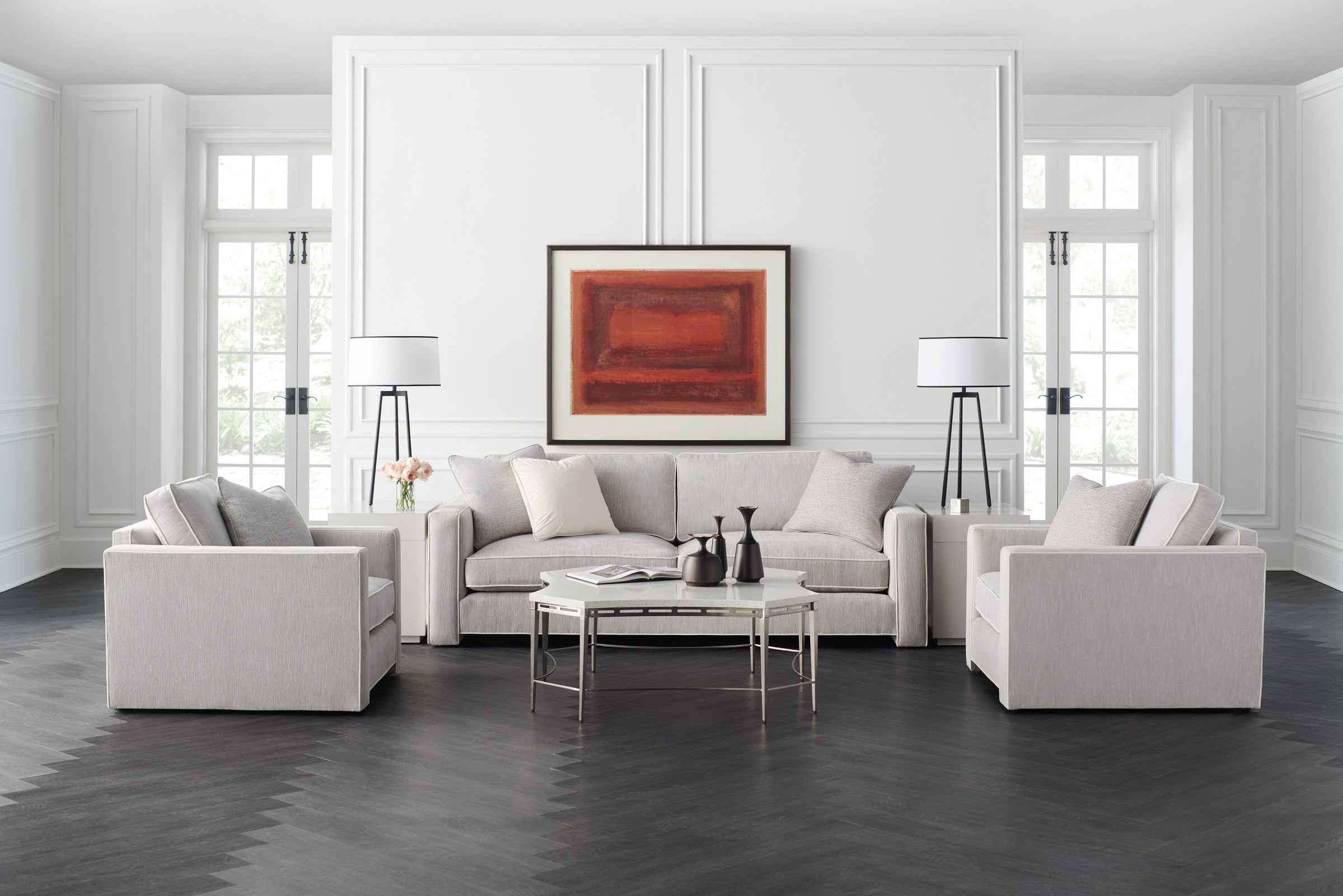 Caracole Upholstery Welt Played Accent Chair