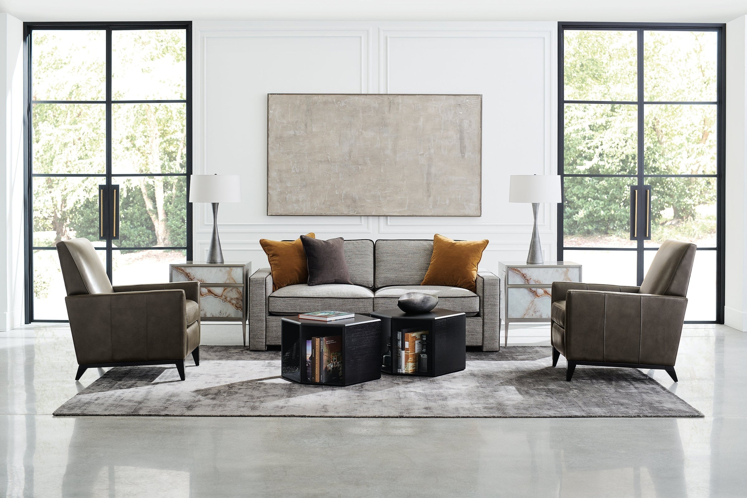 Caracole Upholstery Welt Played Loveseat