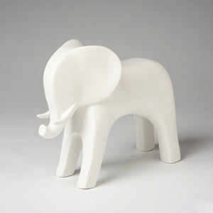 Global Views Matte White Elephant