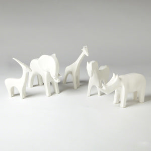 Global Views Matte White Elephant