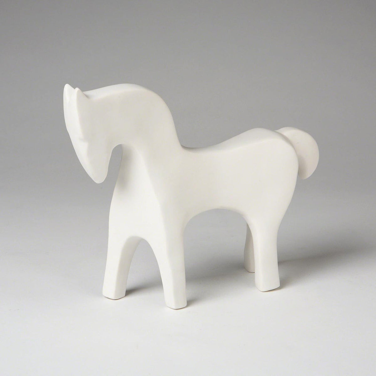Global Views Matte White Horse