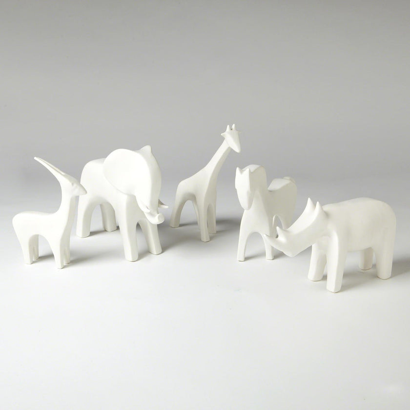 Global Views Matte White Horse