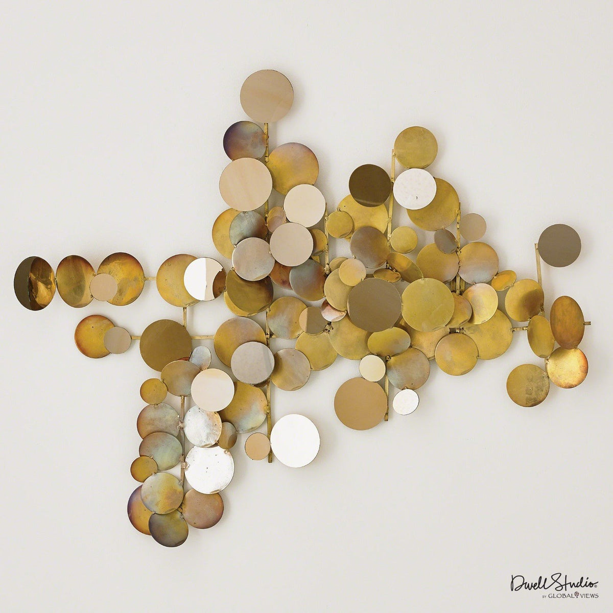 Global Views Brass Gold Dots Wall Decor